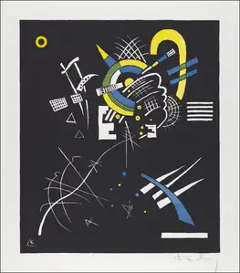 Landscape with Two Poplars, Wassily Kandinsky - plakat