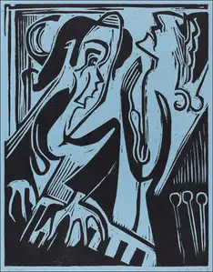 Pianist and Singer, Ernst Ludwig Kirchner - plakat