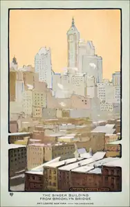 The Metropolitan Tower on A Summer Evening, Rachael Robinson Elmer - plakat