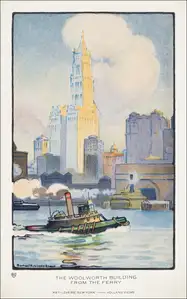 The Singer Building from Brooklyn Bridge, Rachael Robinson Elmer - plakat