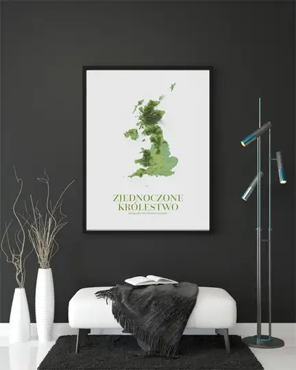 UK, mapa - plakat