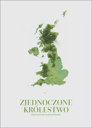 UK, mapa - plakat