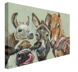 Farmyard Selfie - obraz na płótnie