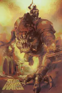 Gwiezdne Wojny Star Wars Boba Fett Rancor - plakat