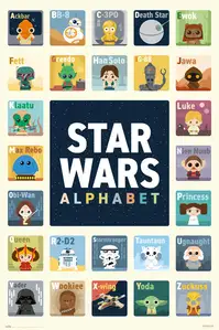 Gwiezdne Wojny Star Wars Alfabet - plakat