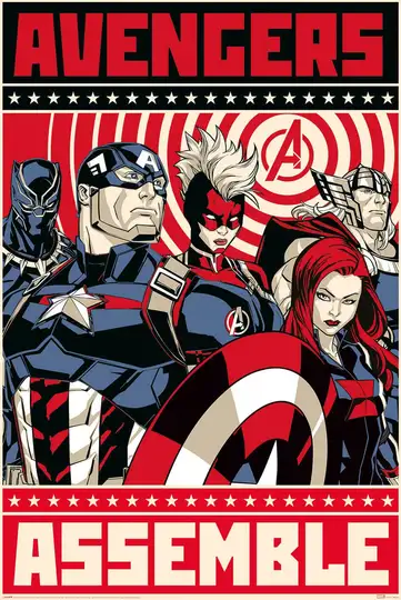 Marvel Avengers Assemble - plakat - Galeria Plakatu
