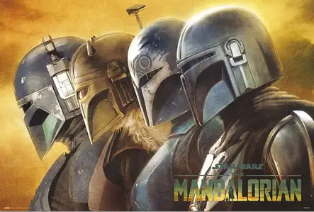 Star Wars The Mandalorian Bohaterowie - plakat