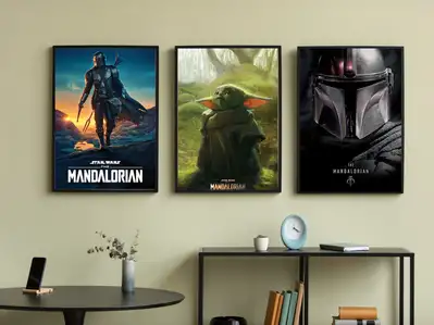 [Zestaw] Star Wars The Mandalorian Dark - plakat + Star Wars The Mandalorian Nightfall - plakat + Star Wars The Mandalorian The Child Art - plakat