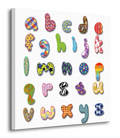 Alfabet - obraz na płótnie 60x60 cm