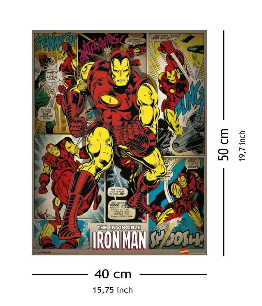 Marvel Comics - Iron Man Retro - plakat - Galeria Plakatu