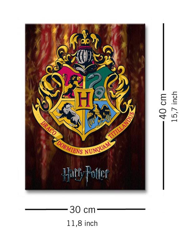 Harry Potter Hogwarts Crest - Obraz na płótnie 30x40 cm