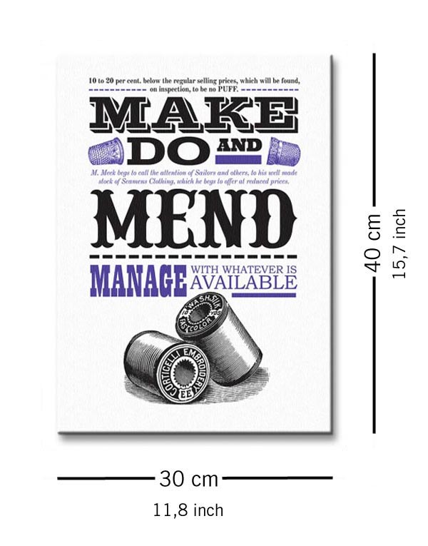 Asintended Make Do And Mend - Obraz na płótnie 3