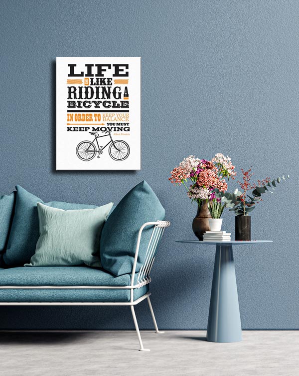 Asintended Riding A Bicycle - Obraz na płótnie 3