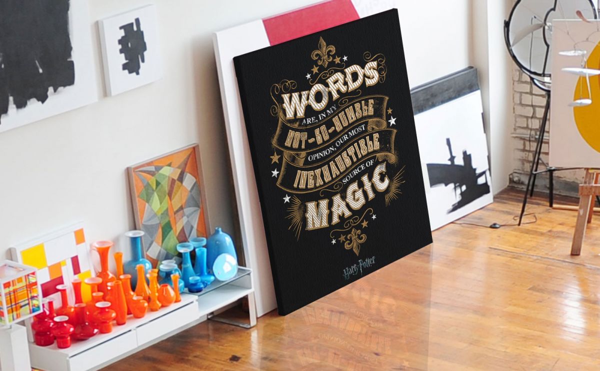 Harry Potter Words - obraz na płótnie 60x80 cm