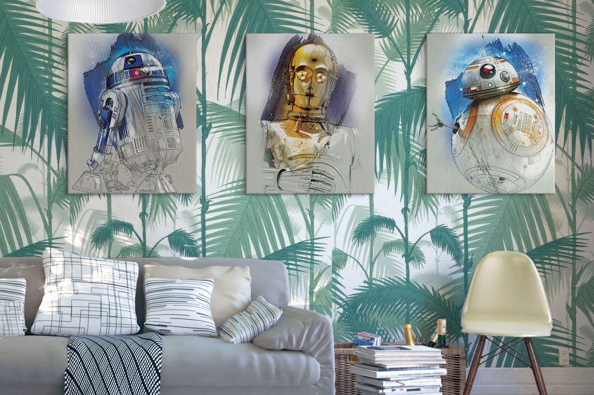 Gwiezdne Wojny Star Wars: The Last Jedi (C-3PO Brushstroke) - obraz na płótnie 60x80 cm