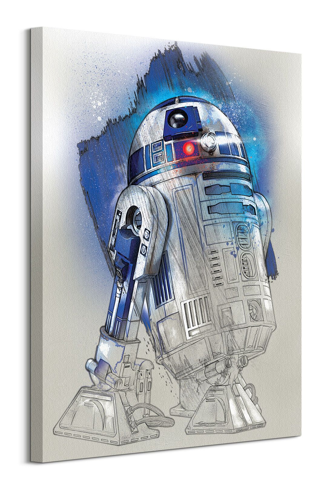 Gwiezdne Wojny Star Wars: The Last Jedi (R2-D2 Brushstroke) - obraz na płótnie 60x80 cm