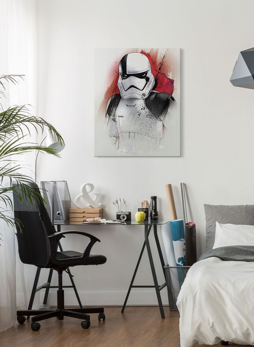 Gwiezdne Wojny Star Wars: The Last Jedi (Executioner Trooper Brushstroke) - obraz na płótnie 60x80 cm