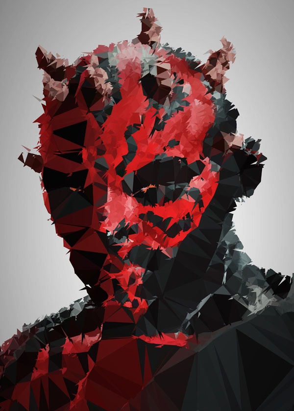 POLYamory - Darth Maul, Gwiezdne Wojny Star Wars - plakat 70x100 cm