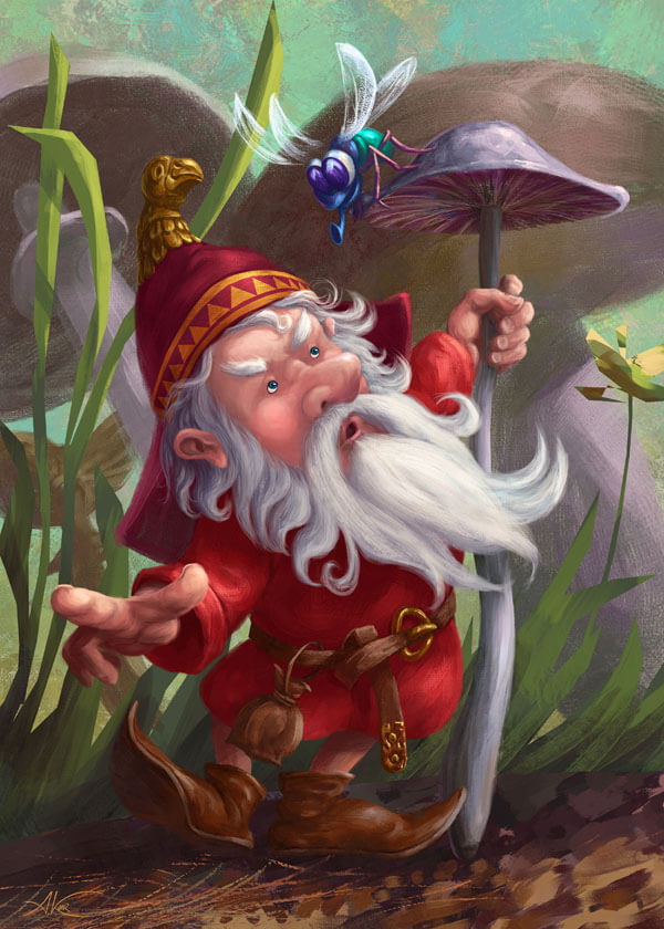 Krasnoludek - plakat premium 50x70 cm