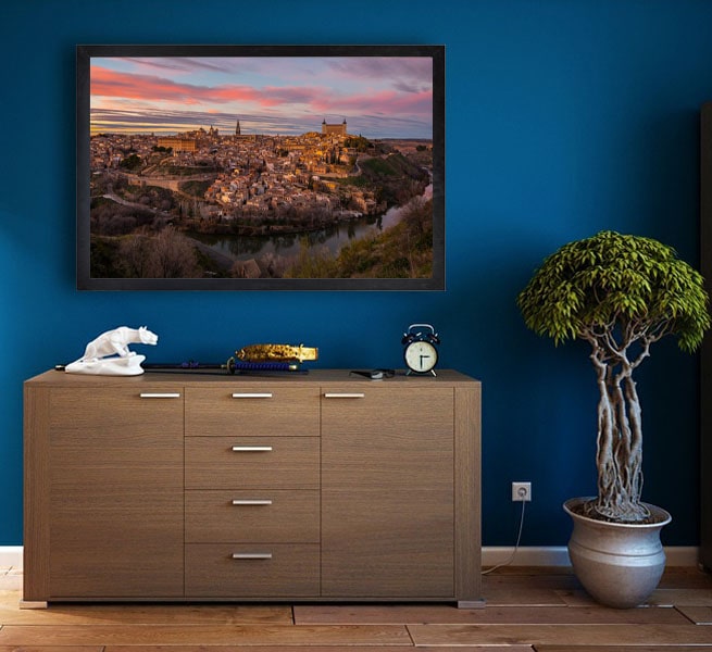 Panorama miasta - plakat premium 60x40 cm