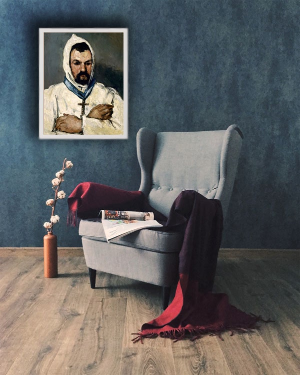 Antoine Dominique Sauveur Aubert as Monk, Paul Cézanne - plakat 60x80 cm