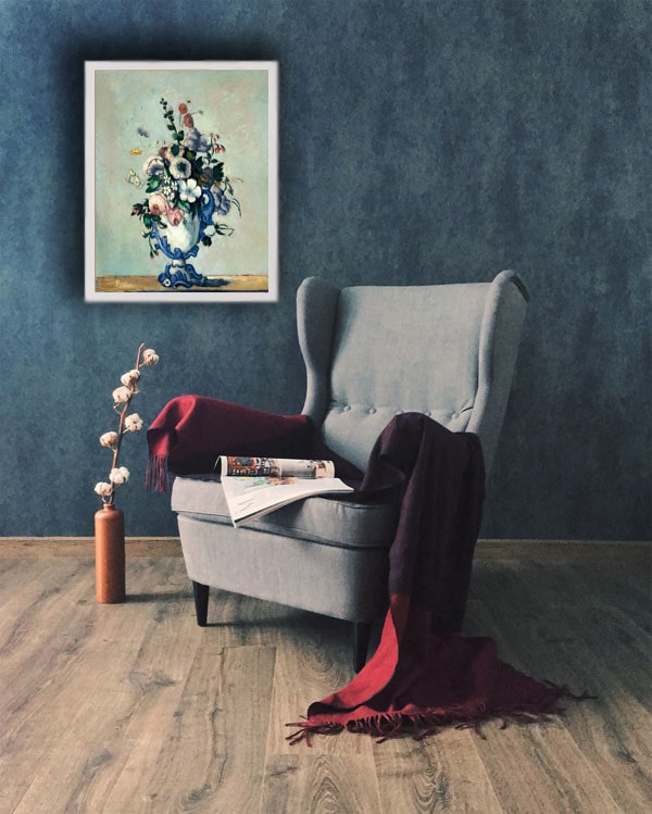 Flowers in a Rococo Vase, Paul Cézanne - plakat 40x60 cm