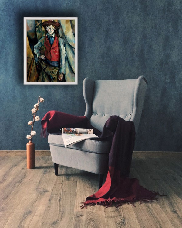 Boy in a Red Waistcoat, Paul Cézanne - plakat 40x60 cm