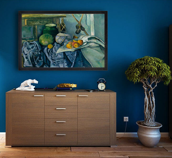 Still Life with a Ginger Jar and Eggplants, Paul Cézanne - plakat 59,4x42 cm