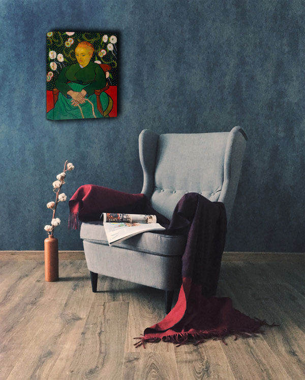 La Berceuse Woman Rocking a Cradle, Vincent van Gogh - obraz na płótnie 50x70 cm