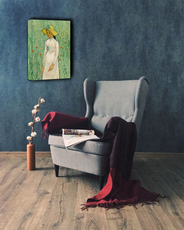 Girl in White, Vincent van Gogh - obraz na płótnie 40x50 cm