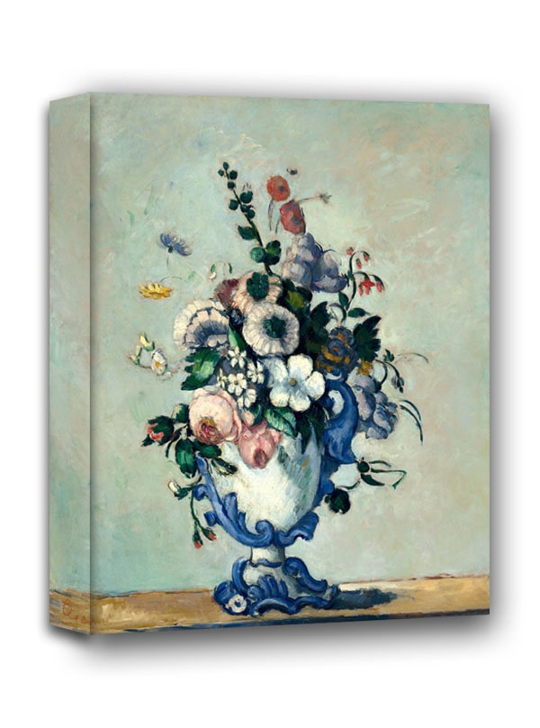Flowers in a Rococo Vase, Paul Cézanne - obraz na płótnie 40x50 cm