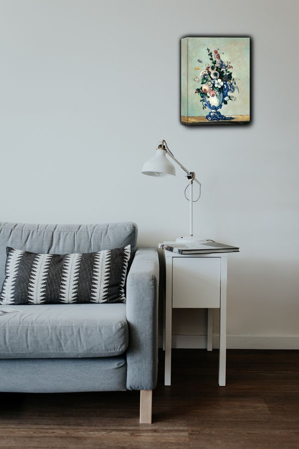 Flowers in a Rococo Vase, Paul Cézanne - obraz na płótnie 40x50 cm