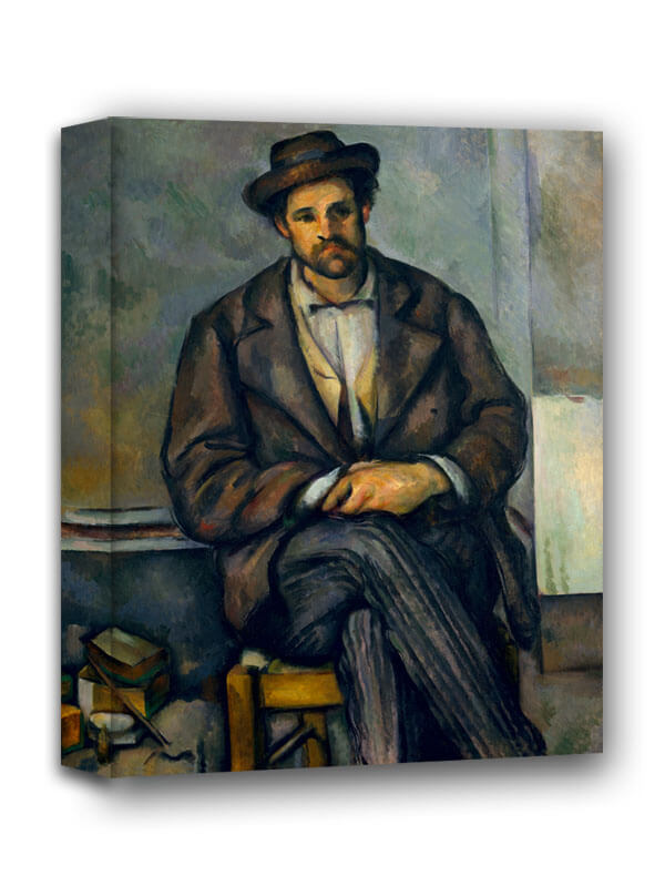 Seated Peasant, Paul Cézanne - obraz na płótnie 60x80 cm