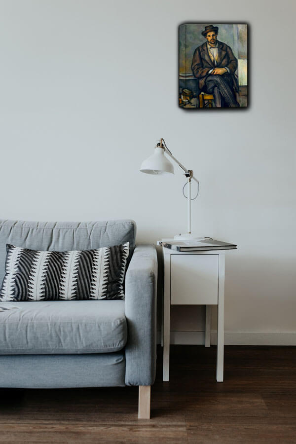 Seated Peasant, Paul Cézanne - obraz na płótnie 60x80 cm