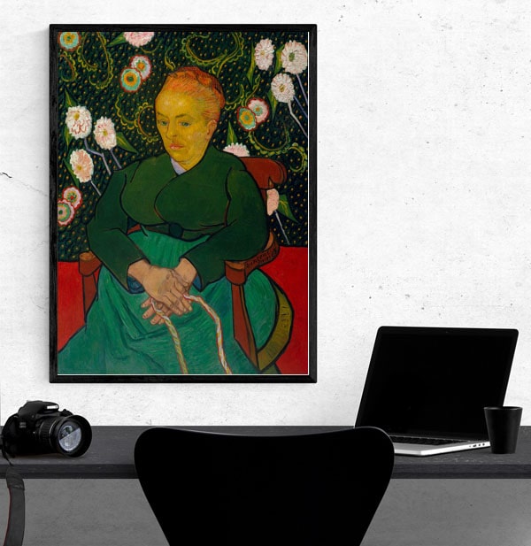La Berceuse Woman Rocking a Cradle, Vincent van Gogh - plakat 59,4x84,1 cm
