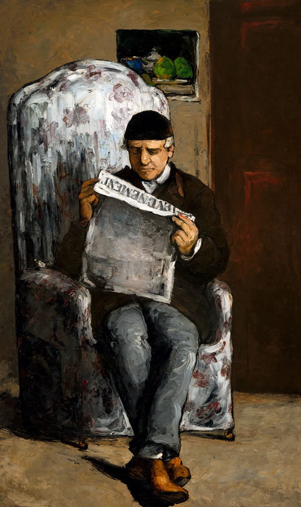 The Artist’s Father, Reading LÉvénement, Paul Cézanne - plakat 21x29,7 cm