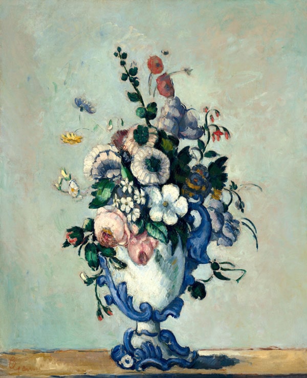Flowers in a Rococo Vase, Paul Cézanne - plakat 40x60 cm