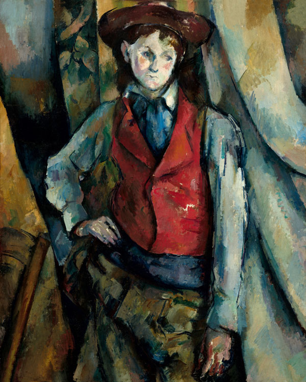 Boy in a Red Waistcoat, Paul Cézanne - plakat 40x60 cm
