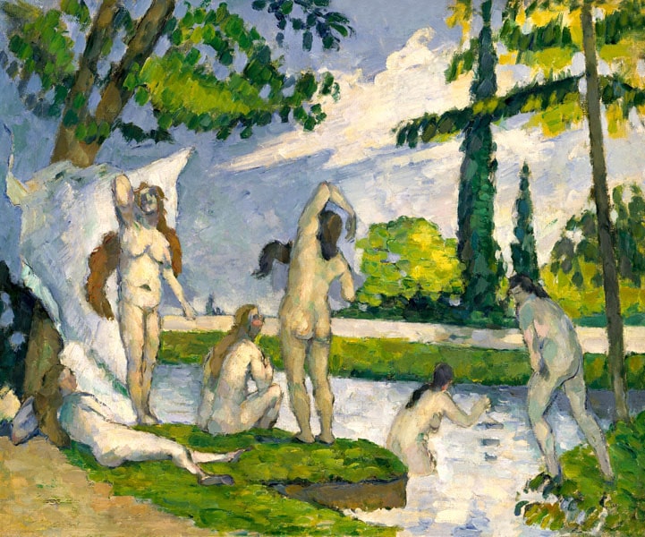Bathers, Paul Cézanne - plakat 80x60 cm