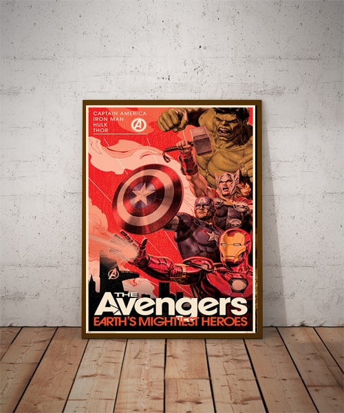 Marvel Avengers Retro - plakat - Galeria Plakatu