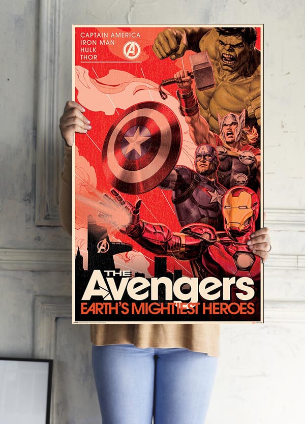 Marvel Avengers Retro - plakat - Galeria Plakatu