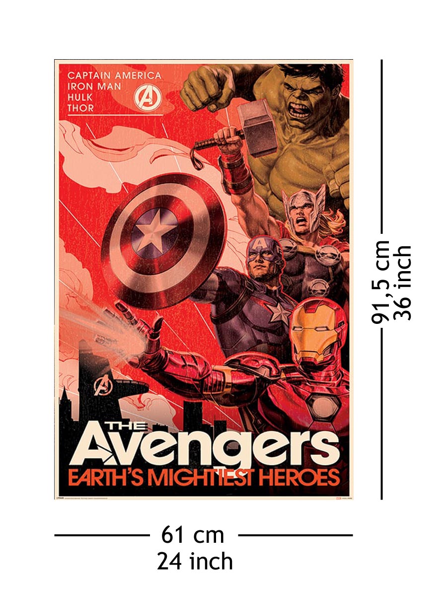 Marvel Avengers Retro - plakat - Galeria Plakatu
