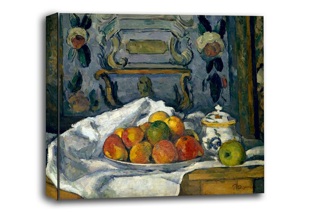 Dish of Apples, Paul Cézanne - obraz na płótnie 100x70 cm
