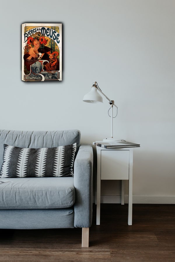 Bières de la Meuse, Alphonse Maria Mucha - obraz na płótnie 70x100 cm