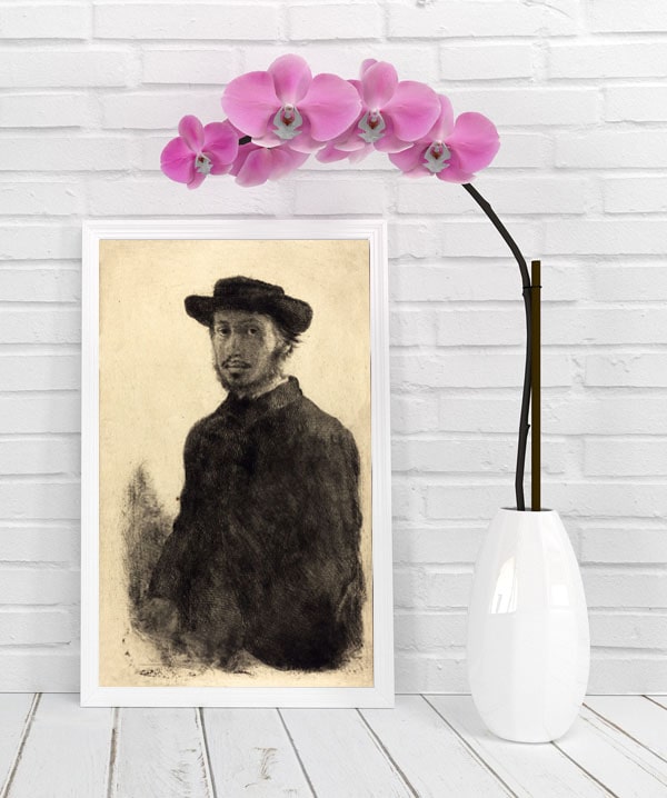 Autoportret1857, Edgar Degas - plakat 60x80 cm