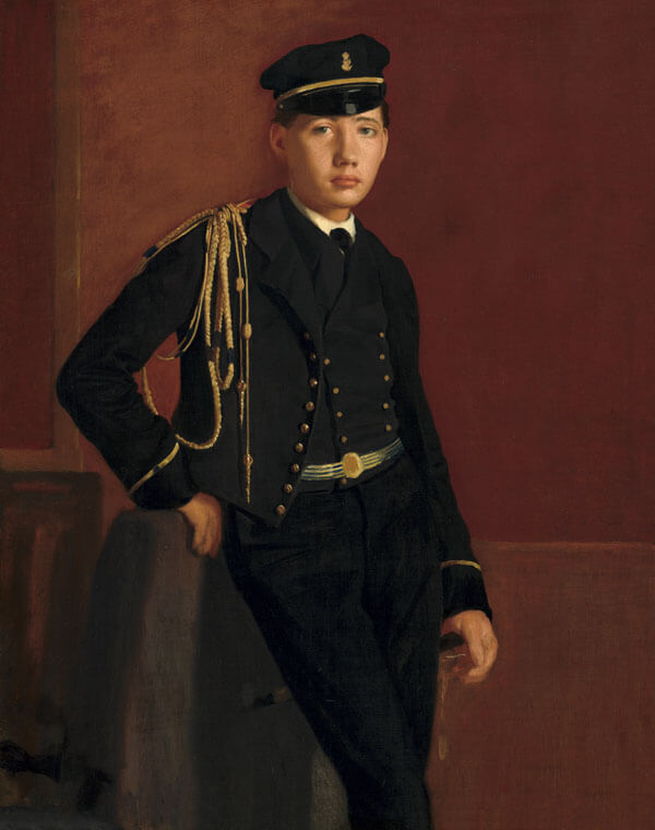 Achille De Gas in the Uniform of a Cadet, Edgar Degas - plakat 50x70 cm