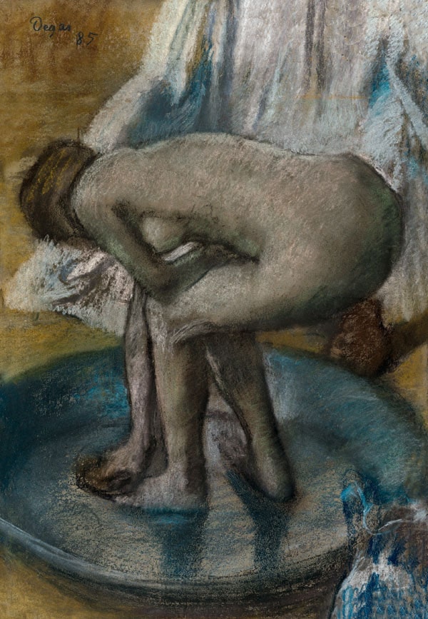 Woman Bathing in a Shallow Tub, Edgar Degas - plakat 20x30 cm