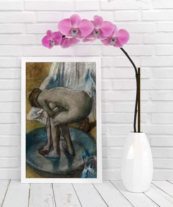Woman Bathing in a Shallow Tub, Edgar Degas - plakat 20x30 cm