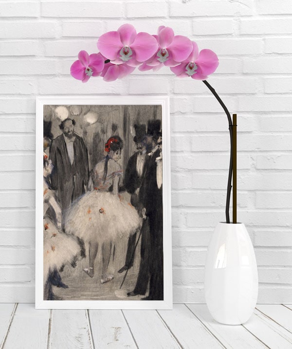 Virginie being Admired while the Marquis Cavalcanti Looks On, Edgar Degas - plakat 61x91,5 cm