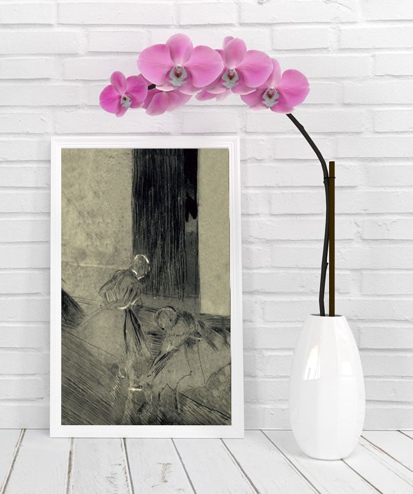 Two Dancers in a Rehearsal Room2, Edgar Degas - plakat 50x70 cm